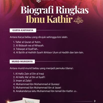 Biografi Ringkas Ibnu Kathir — Murid & Karya